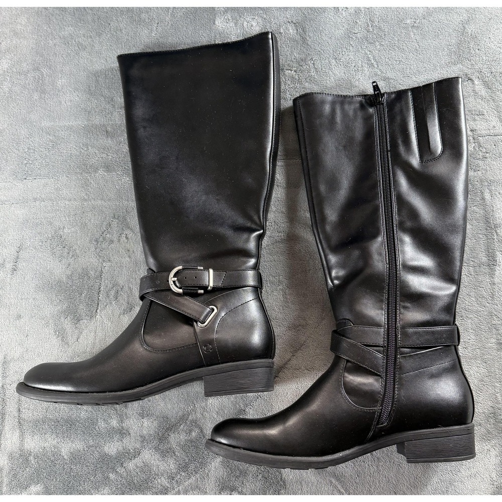 G.H. Bass & Co. Boots Womens 7M Black Jordan F16 Knee High Zip 2028-3395-001